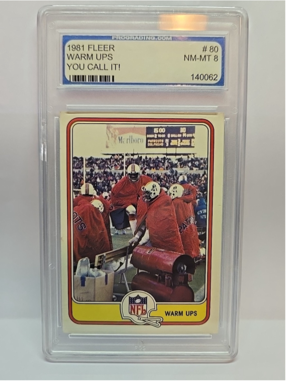 1981 Fleer Team Action #80 Warm Ups New England Patriots PGS 8